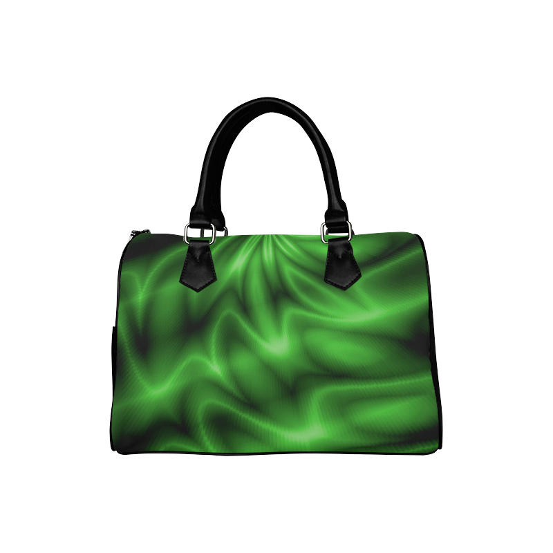 Green Shiny Swirl Boston Handbag (Model 1621)