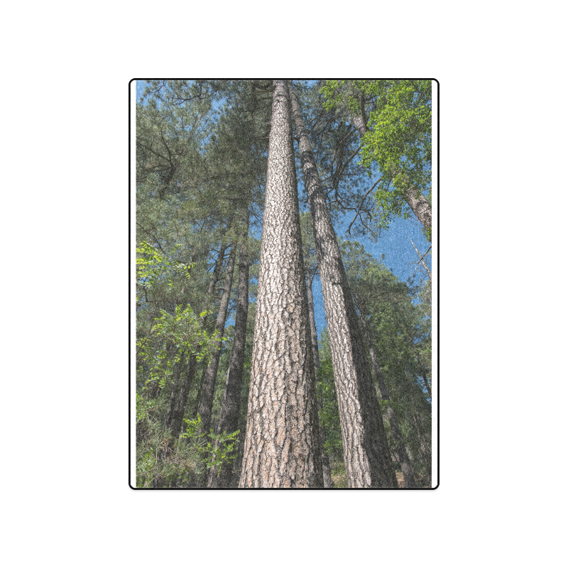 Tall Pine Trees Mt Lemmon Arizona Blanket 50"x60"