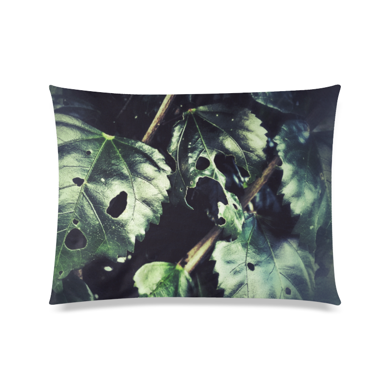 Leaves Custom Zippered Pillow Case 20"x26"(Twin Sides)