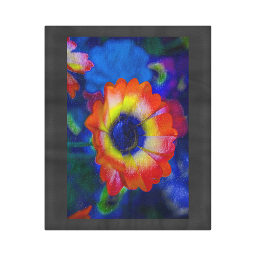 Colorful Tye Dye Flowers Duvet Cover 86"x70" ( All-over-print)