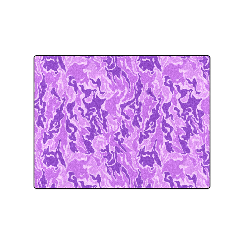 Camo Purple Camouflage Pattern Print Blanket 50"x60"