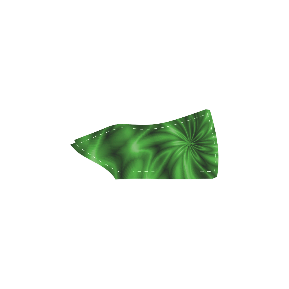Green Shiny Swirl Women's Slip-on Canvas Shoes (Model 019)
