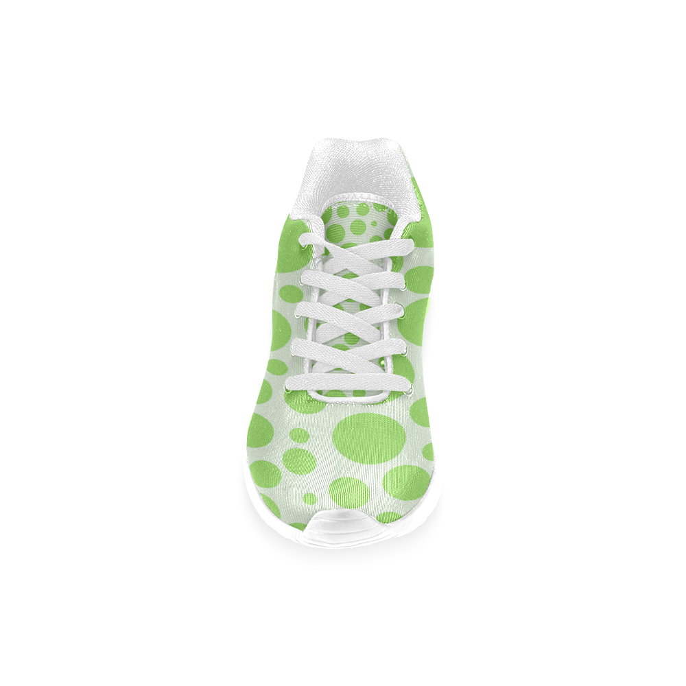 green polka dot Women’s Running Shoes (Model 020)