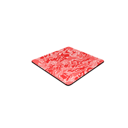 Camo Red Camouflage Pattern Print Square Coaster