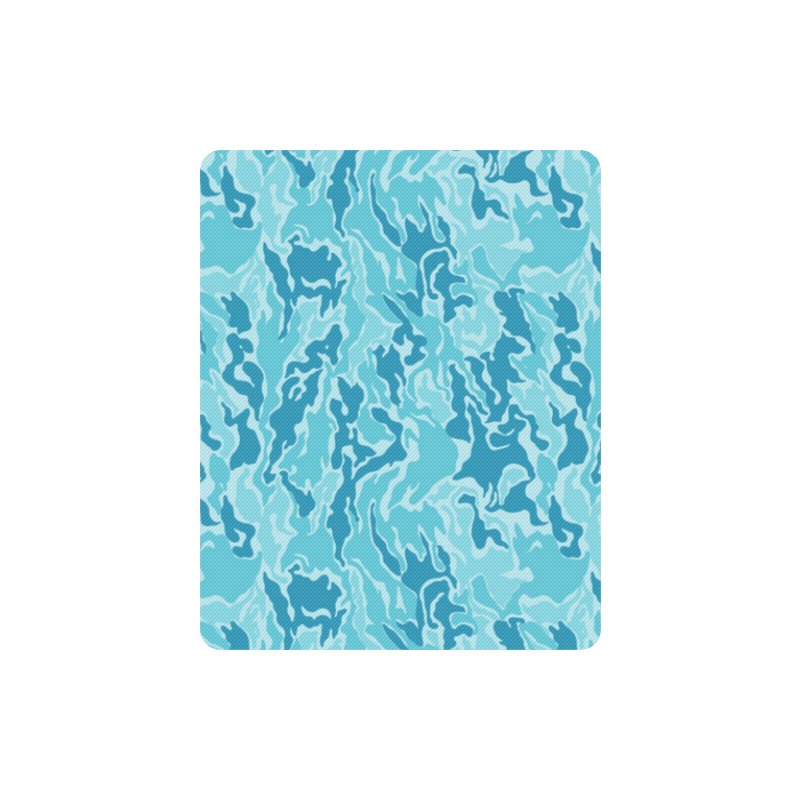 Camo Blue Camouflage Pattern Print Rectangle Mousepad