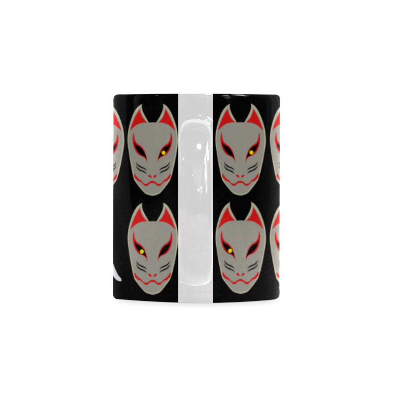 Japanese Fox Mask White Mug(11OZ)