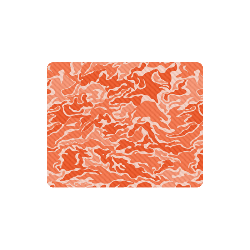 Camo Orange Camouflage Pattern Print Rectangle Mousepad