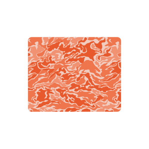 Camo Orange Camouflage Pattern Print Rectangle Mousepad