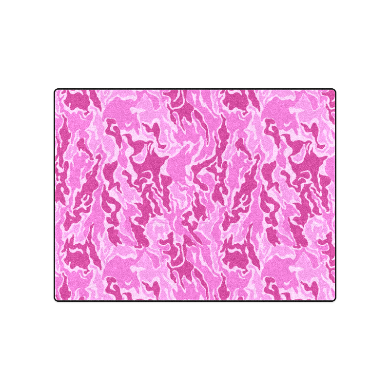 Camo Pink Camouflage Pattern Print Blanket 50"x60"