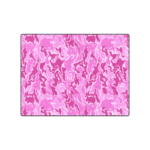 Camo Pink Camouflage Pattern Print Blanket 50"x60"