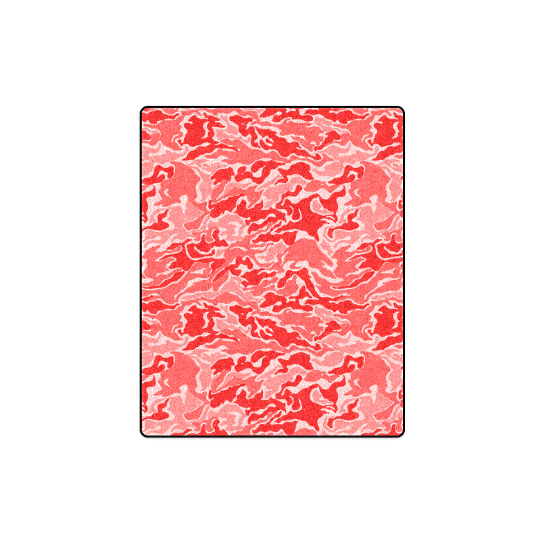 Camo Red Camouflage Pattern Print Blanket 40"x50"