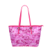 Cherry Heart Dot Pattern Print Leather Tote Bag