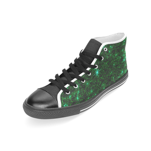 Sparkling Green - Jera Nour Women's Classic High Top Canvas Shoes (Model 017)