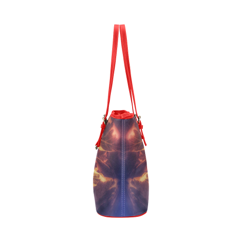 Frangipani Leather Tote Bag/Small (Model 1651)