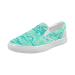 Camo Turquoise Camouflage Pattern Print Women's Slip-on Canvas Shoes ...