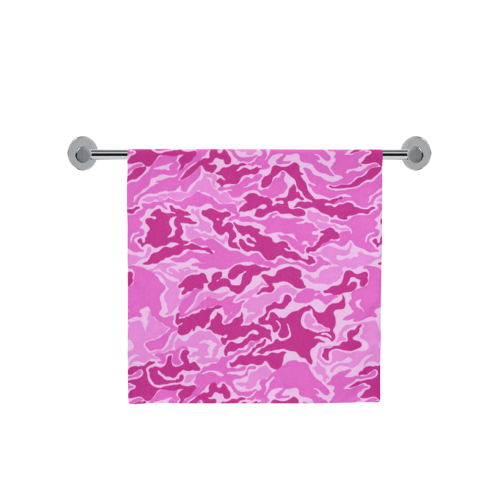 Camo Pink Camouflage Pattern Print Bath Towel 30"x56"