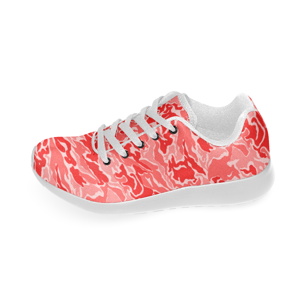 Camo Red Camouflage Pattern Print Women’s Running Shoes (Model 020)