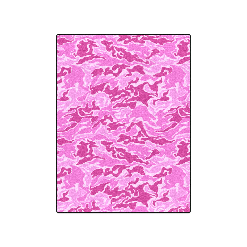 Camo Pink Camouflage Pattern Print Blanket 50"x60"