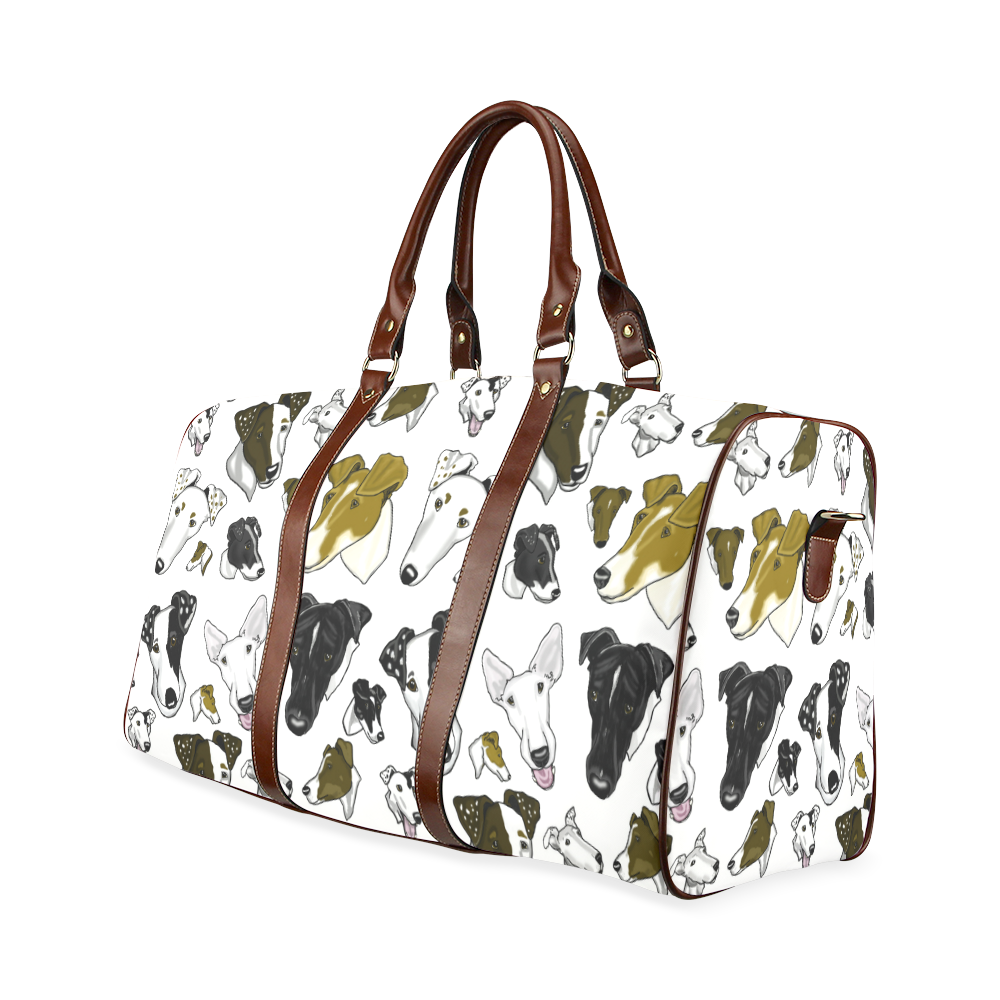 Smooth Fox Terrier Show bag white Waterproof Travel Bag/Large (Model ...