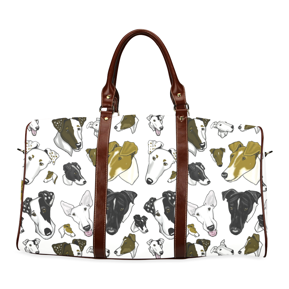 Smooth Fox Terrier Show bag white Waterproof Travel Bag/Large (Model 1639)