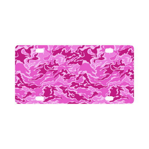 Camo Pink Camouflage Pattern Print Classic License Plate