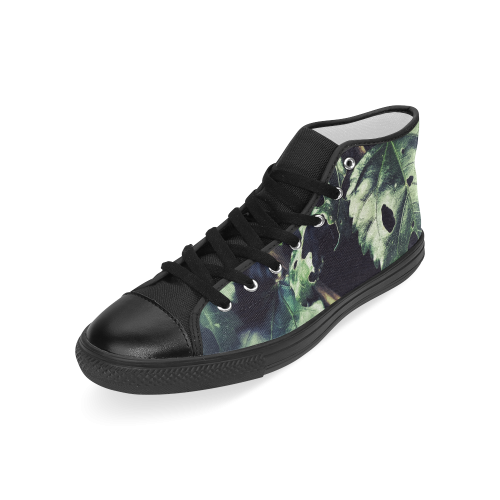 Leaves Men’s Classic High Top Canvas Shoes (Model 017)