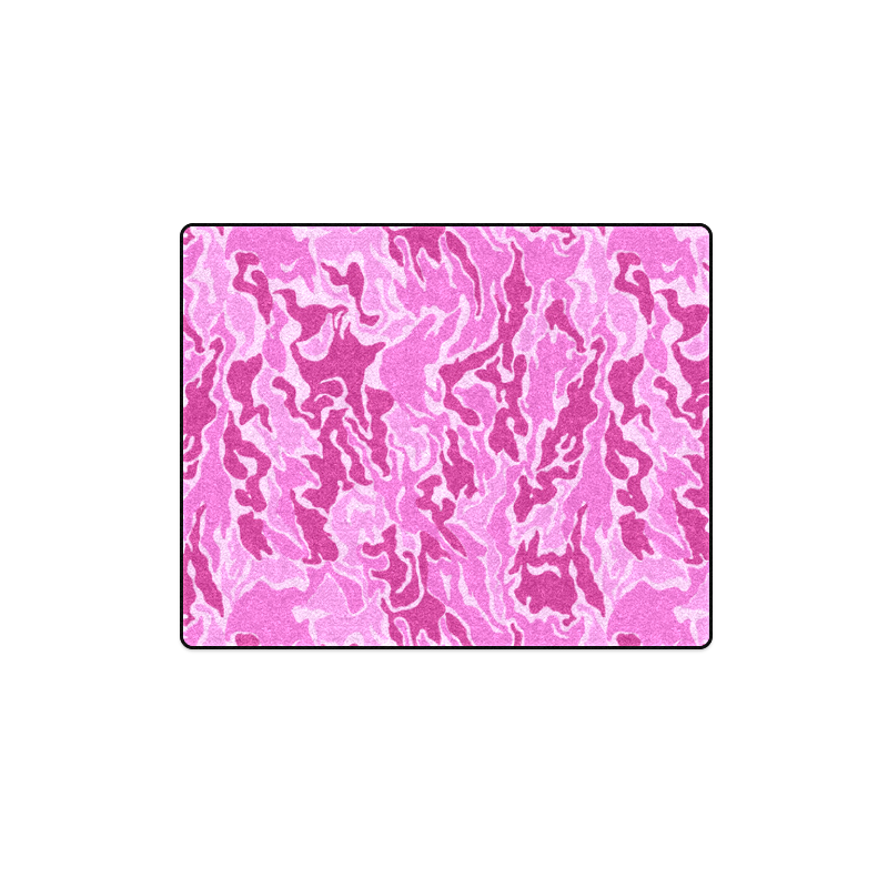 Camo Pink Camouflage Pattern Print Blanket 40"x50"