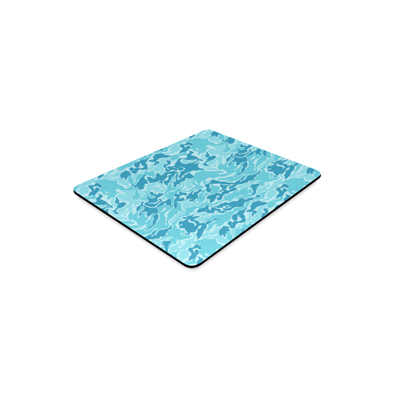 Camo Blue Camouflage Pattern Print Rectangle Mousepad