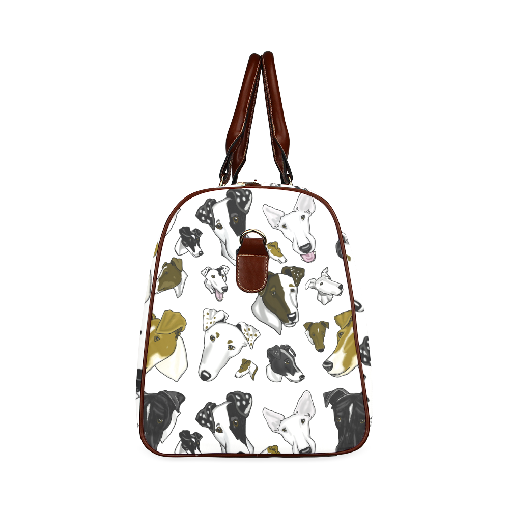 Smooth Fox Terrier Show bag white Waterproof Travel Bag/Large (Model 1639)