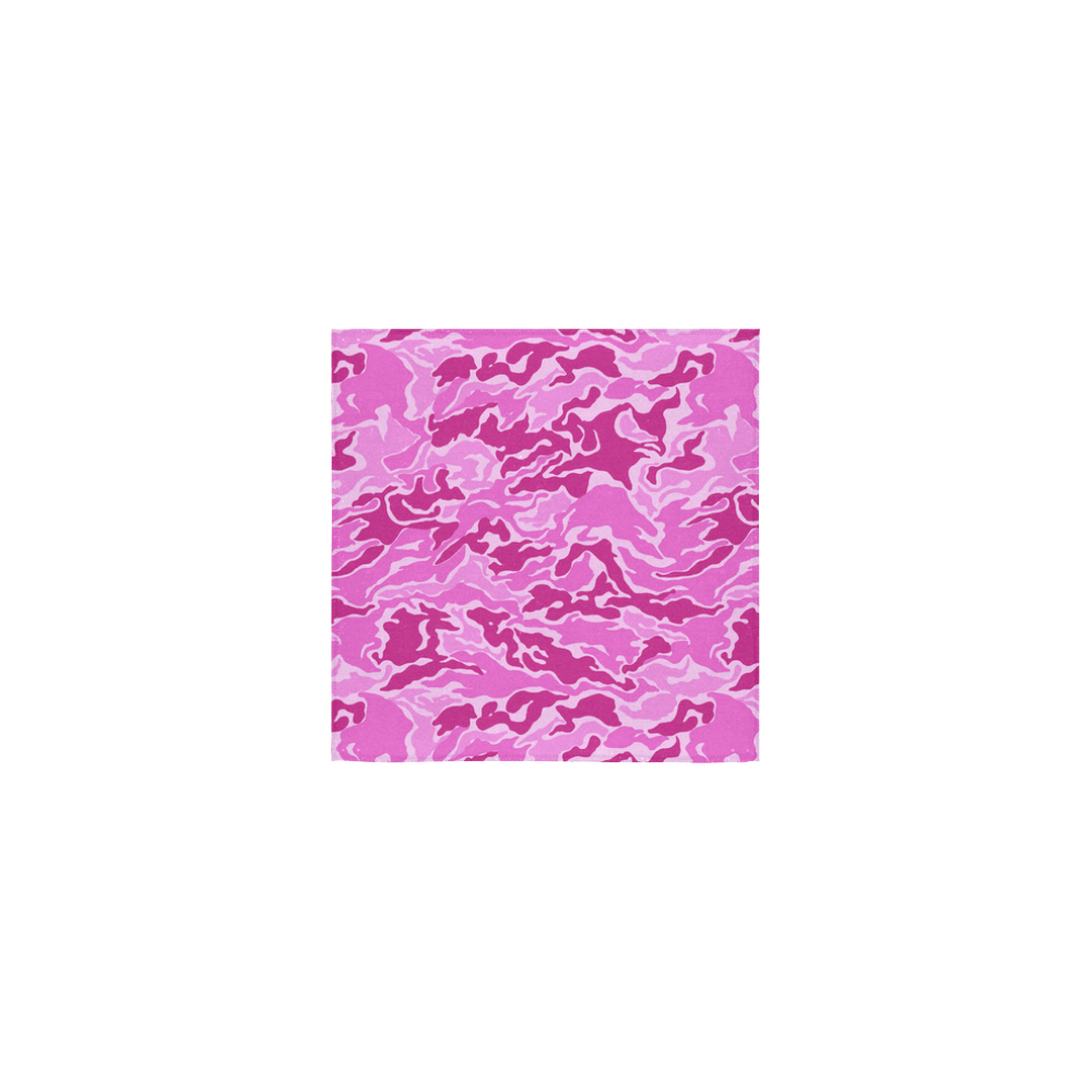 Camo Pink Camouflage Pattern Print Square Towel 13“x13”