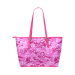 Alpaca Pattern Print Leather Tote Bag