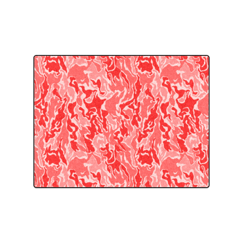 Camo Red Camouflage Pattern Print Blanket 50"x60"