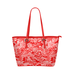Cherry Heart Dot Pattern Print Leather Tote Bag main image 1