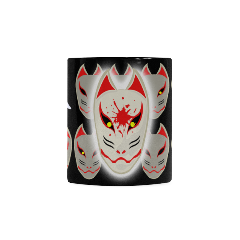 Japanese Fox Mask White Mug(11OZ)