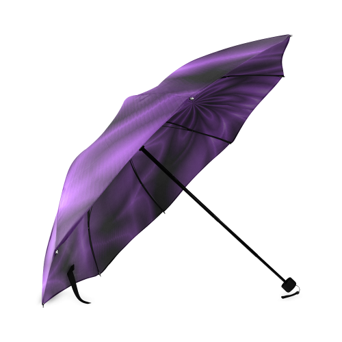 Lilac Shiny Swirl Foldable Umbrella (Model U01)