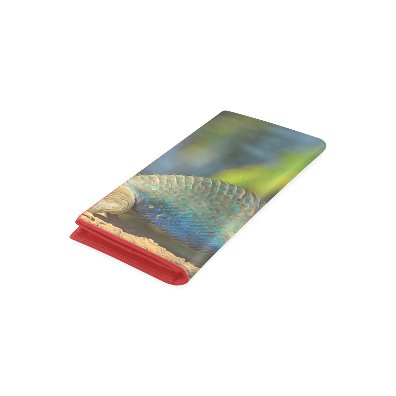 Colorful Lizard Women's Leather Wallet (Model 1611)