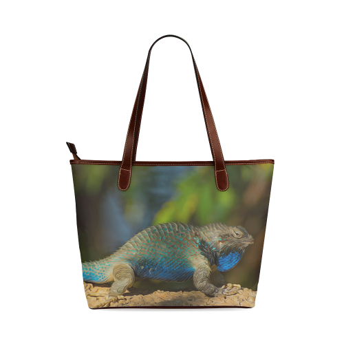 Colorful Lizard Shoulder Tote Bag (Model 1646) | ID: D313508