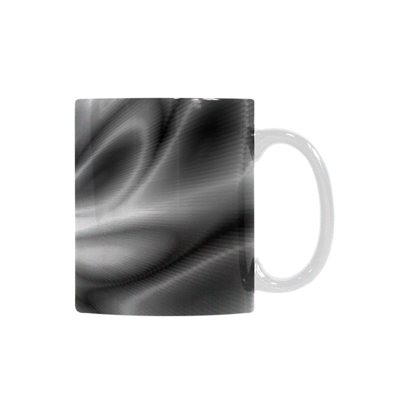 Silver Shiny Swirl White Mug(11OZ)
