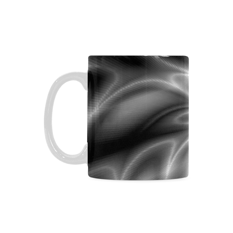 Silver Shiny Swirl White Mug(11OZ)