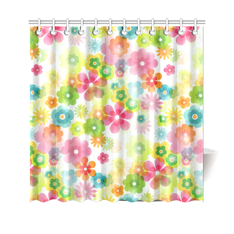 Flowers In A Dream Shower Curtain 69"x70"