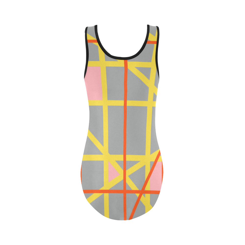 Abstract RQ Vest One Piece Swimsuit (Model S04)