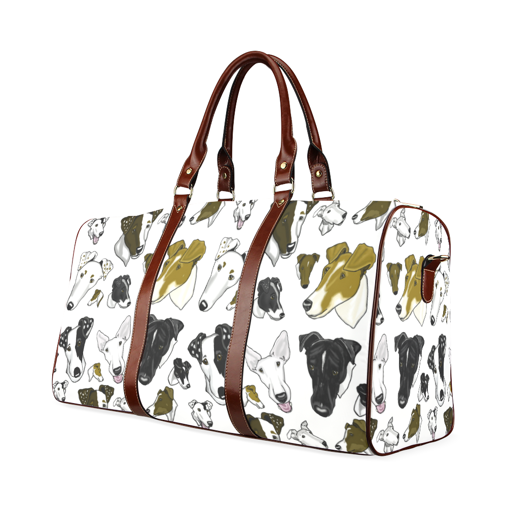 Smooth Fox Terrier Show Bag white small Waterproof Travel Bag/Small (Model 1639)