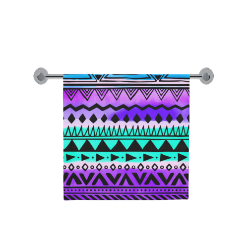 Purple and Teal Tribal Pattern Bath Towel 30"x56"