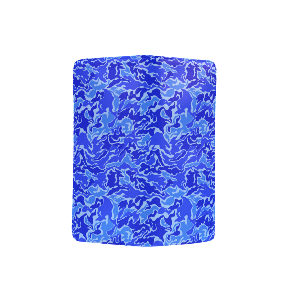 Camo Blue Camouflage Pattern Print Men's Clutch Purse （Model 1638）