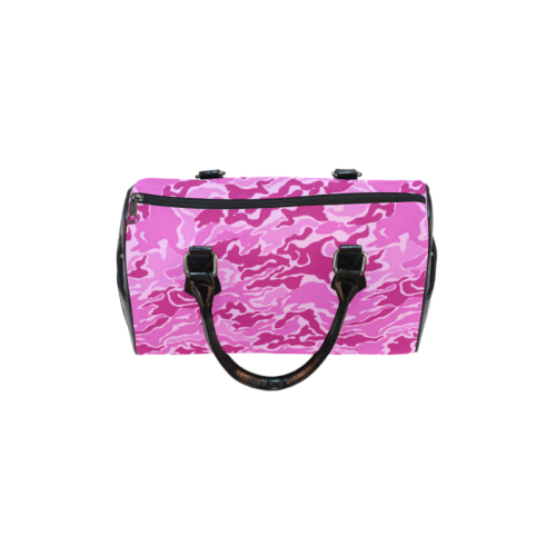 Camo Pink Camouflage Pattern Print Boston Handbag (Model 1621)