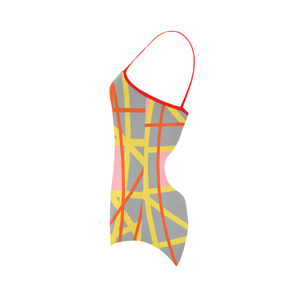 Abstract RQ Strap Swimsuit ( Model S05)