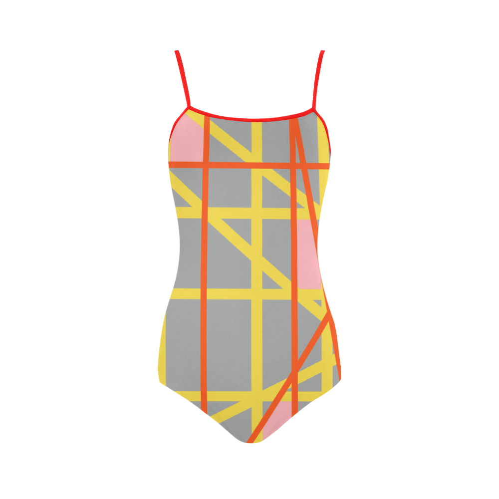 Abstract RQ Strap Swimsuit ( Model S05)