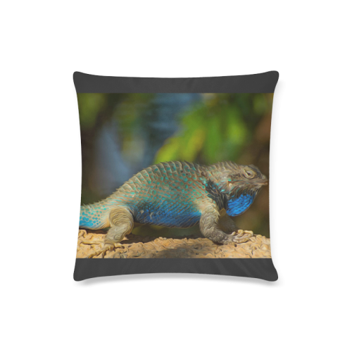 Colorful Lizard Custom Zippered Pillow Case 16"x16"(Twin Sides)