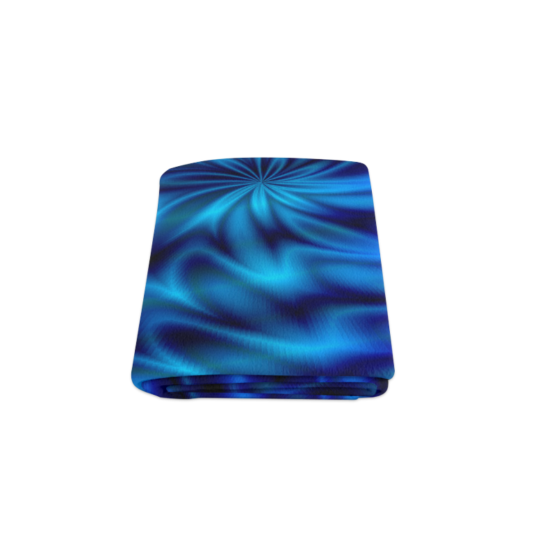 Blue Shiny Swirl Blanket 50"x60"