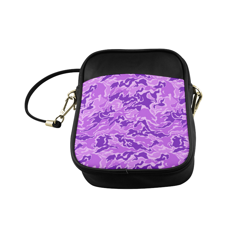 Camo Purple Camouflage Pattern Print Sling Bag (Model 1627)
